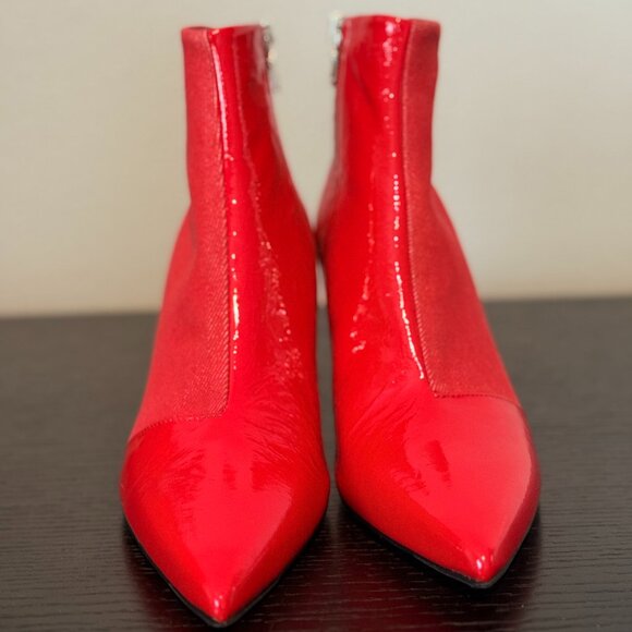! NWT Stunning Rag & Bone Red Denim Beha Boot ! - Picture 4 of 8